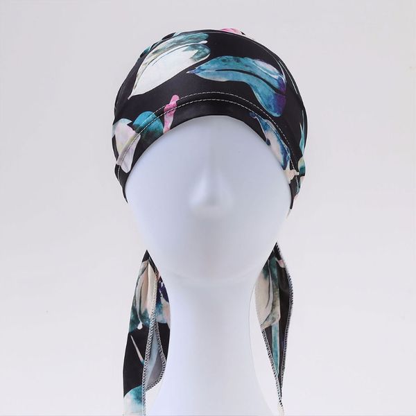 womens muslim floral print headscarf hat stretch turban long tail chemo cap soft, Blue;gray
womens muslim floral print headscarf hat stretch turban long tail chemo cap soft, Blue;gray