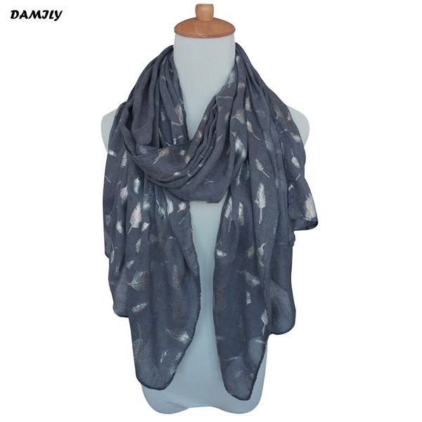 new designer scarf women's warm long scarves fashion printed shawl shiny bronzing silver feather wrap cachecol for autumn winter, Blue;gray
new designer scarf women's warm long scarves fashion printed shawl shiny bronzing silver feather wrap cachecol for autumn winter, Blue;gray