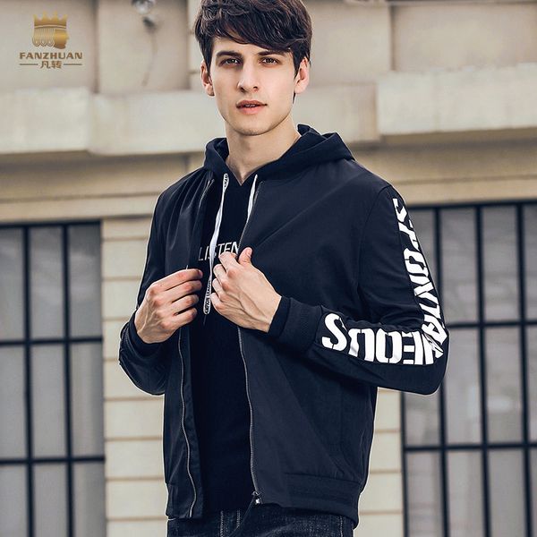 fanzhuan new male 2018 men's man personality autumn red european american black letter printing jacket 820015, Black;brown
fanzhuan new male 2018 men's man personality autumn red european american black letter printing jacket 820015, Black;brown