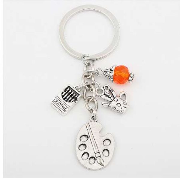 1pc painters tools-palette&brush keychain with bead jewelry tibetan silver charm pendant key chain ring diy fit keychain e1669, Slivery;golden
1pc painters tools-palette&brush keychain with bead jewelry tibetan silver charm pendant key chain ring diy fit keychain e1669, Slivery;golden