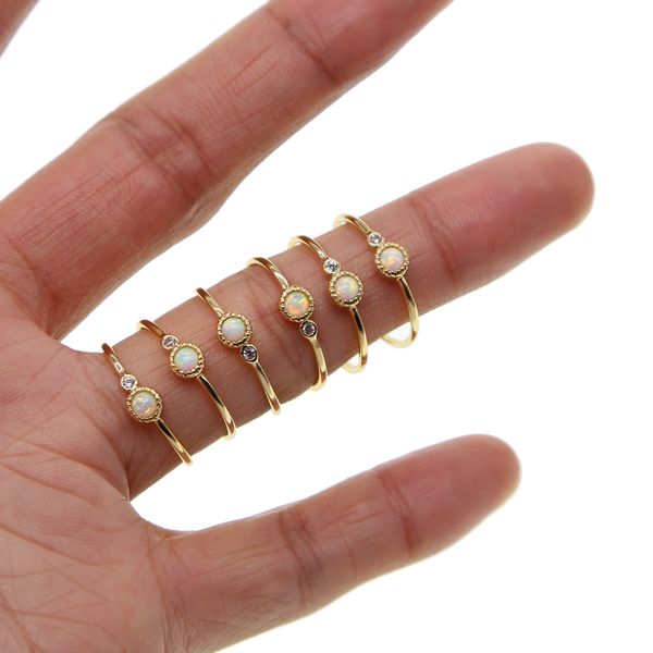 2018 new arrive skinny thin band single stone mini small cute rings size 6 7 factory wholesale golden opal ring, Golden;silver
2018 new arrive skinny thin band single stone mini small cute rings size 6 7 factory wholesale golden opal ring, Golden;silver