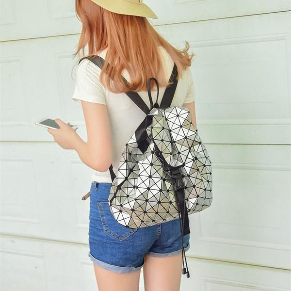 wholesale- fashion women drawstring backpack diamond lattice geometry quilted ladies backpack sac bag for teenage girl bao bao school bags
wholesale- fashion women drawstring backpack diamond lattice geometry quilted ladies backpack sac bag for teenage girl bao bao school bags