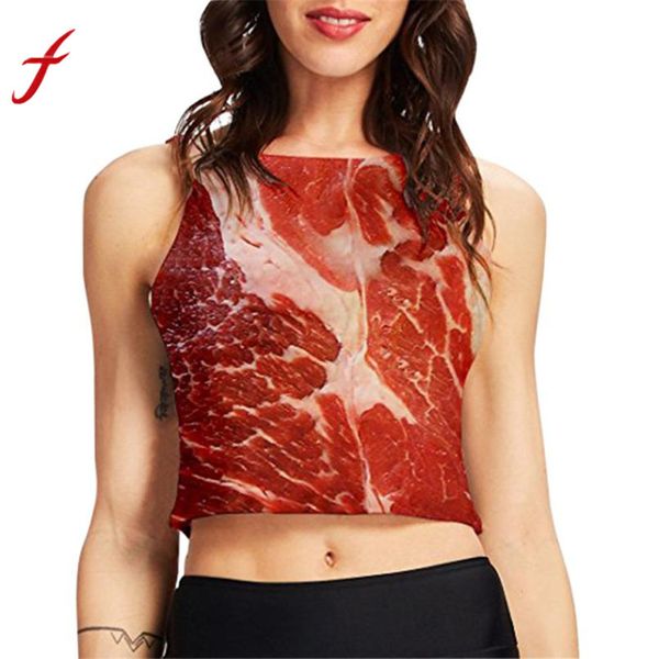 feitong new arrival t shirts 2018 women sleeveless summer 3d print graphic crop short t shirts summer style t-shirt, White
feitong new arrival t shirts 2018 women sleeveless summer 3d print graphic crop short t shirts summer style t-shirt, White