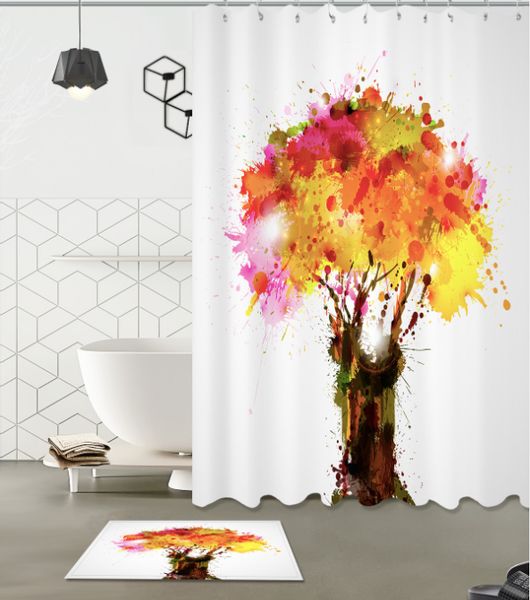 home decor 3d shower curtain handmade red landscape tree patterns modern landscape waterproof contemporary style curtains floor mats sets
home decor 3d shower curtain handmade red landscape tree patterns modern landscape waterproof contemporary style curtains floor mats sets