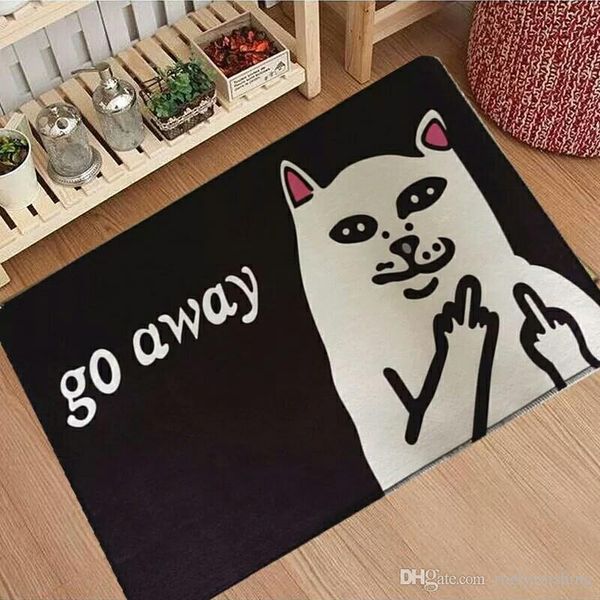 Cat With Middle Finger Door mats Coral velvet carpet Humorous Funny Words Go Away Entrance Indoor Floor Mat Non-slip Doormat rug
Cat With Middle Finger Door mats Coral velvet carpet Humorous Funny Words Go Away Entrance Indoor Floor Mat Non-slip Doormat rug