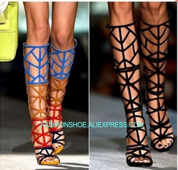 2017 women boots colorful lace strappy knee high boots thin heel gladiator sandals summer female high heel gladiator, Black
2017 women boots colorful lace strappy knee high boots thin heel gladiator sandals summer female high heel gladiator, Black