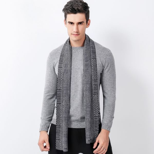classic men's long scarf/autumn and winter new style/business style warm scarf/striped print, Blue;gray
classic men's long scarf/autumn and winter new style/business style warm scarf/striped print, Blue;gray