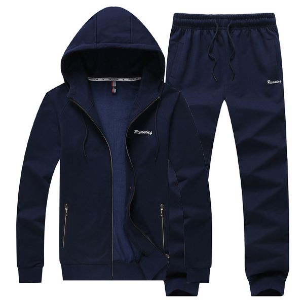 men spring and autumn hooded sport suits 2pcs/set outdoor men running set 123, Black;blue
men spring and autumn hooded sport suits 2pcs/set outdoor men running set 123, Black;blue
