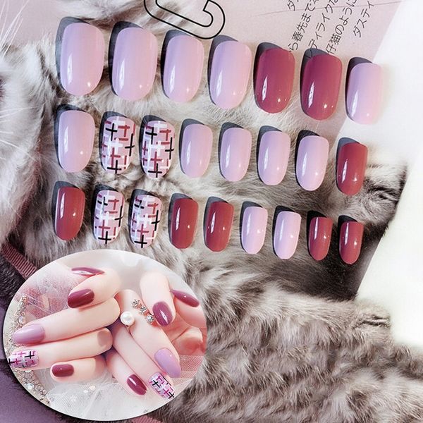 24pcs/set nude color artificial nails salon solid false nails full cover fake tips manicure decoration, Silver;gold
24pcs/set nude color artificial nails salon solid false nails full cover fake tips manicure decoration, Silver;gold