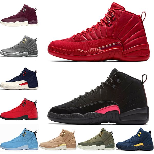 Gym Red Bulls 12 12s Men Basketball Shoes Rush Pink Class of 2003 Michigan University Blue College Navy Men Designer Trainer Sport Sneakers
Gym Red Bulls 12 12s Men Basketball Shoes Rush Pink Class of 2003 Michigan University Blue College Navy Men Designer Trainer Sport Sneakers