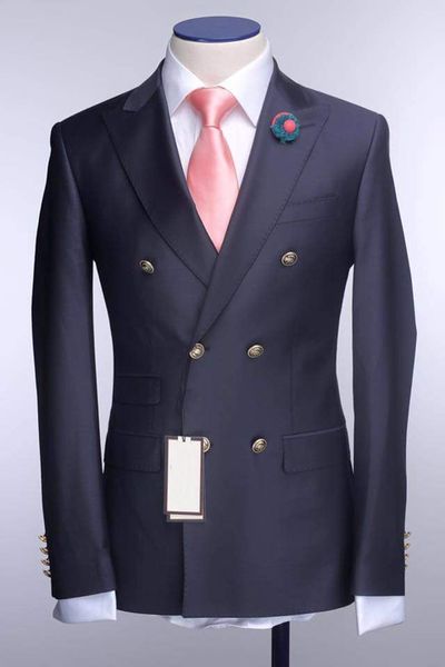 double-breasted navy blue groom tuxedos groomsmen peak lapel man blazer mens wedding suits (jacket+pants+tie) h:786, Black;gray
double-breasted navy blue groom tuxedos groomsmen peak lapel man blazer mens wedding suits (jacket+pants+tie) h:786, Black;gray