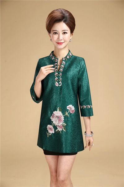 new spring autumn cheongsam style tang suit chinese traditional women's clothing vintage dress plus size qipao blouse, White 
new spring autumn cheongsam style tang suit chinese traditional women's clothing vintage dress plus size qipao blouse, White