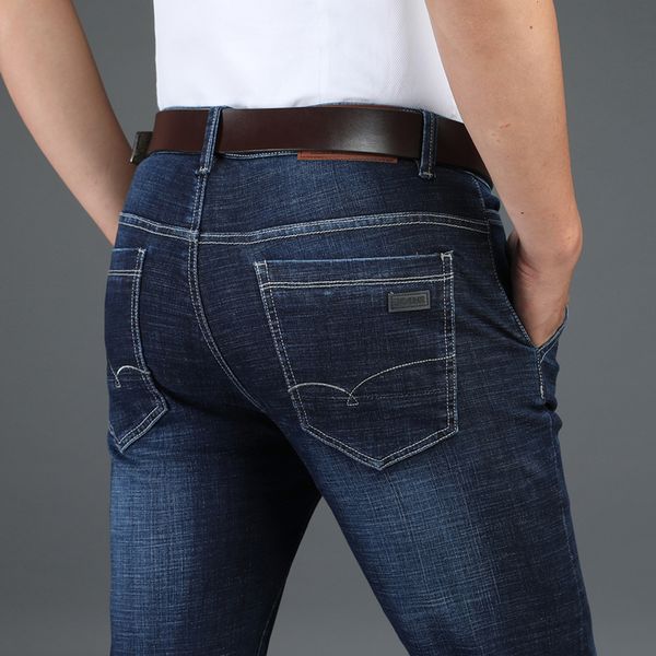 spring autumn casual men jeans brand clothing straight elasticity loose business jeans men denim pants blue black long trousers
spring autumn casual men jeans brand clothing straight elasticity loose business jeans men denim pants blue black long trousers
