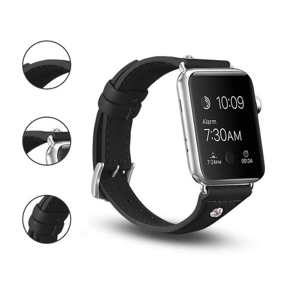 Watchband For Ap iWatch 4 Diamond Wristband Smart Straps for Series 2/3 42MM 38MM Soft leather Replacement Diamond Wristband in OPP Bag 100p
Watchband For Ap iWatch 4 Diamond Wristband Smart Straps for Series 2/3 42MM 38MM Soft leather Replacement Diamond Wristband in OPP Bag 100p