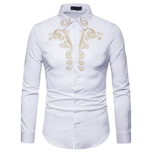 embroidery print male fall shirt noble style gentleman dinner elegant blouse long sleeve men vintage clothes slim blusa new 2018, White;black
embroidery print male fall shirt noble style gentleman dinner elegant blouse long sleeve men vintage clothes slim blusa new 2018, White;black