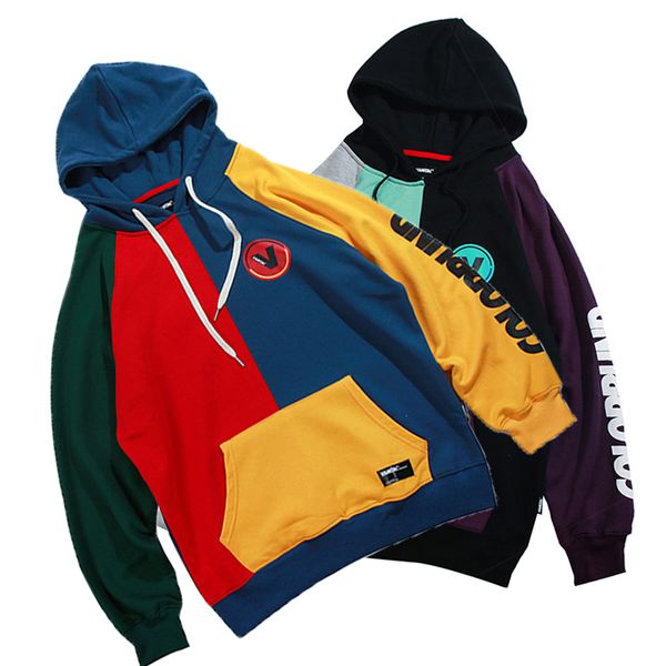 designer contrast color patchwork hoodies for men pullover hoodies fashion hip hop hoodie for boys and girls, Black
designer contrast color patchwork hoodies for men pullover hoodies fashion hip hop hoodie for boys and girls, Black