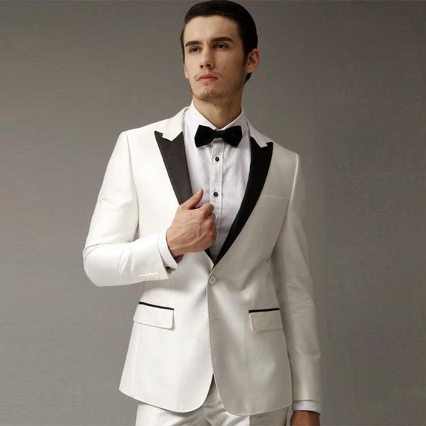white wedding suits for men 2018 custom groom tuxedo groomsmen slim fit blazer men formal handsome suit party prom 2 pieces, White;black
white wedding suits for men 2018 custom groom tuxedo groomsmen slim fit blazer men formal handsome suit party prom 2 pieces, White;black