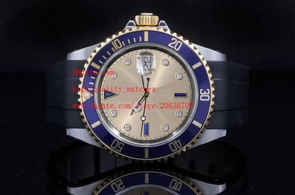luxury sapphire blue ceramic bezel 116613 rubber bracelet diamond 40mm automatic mechanical 2813 movement men watches, Slivery;brown
luxury sapphire blue ceramic bezel 116613 rubber bracelet diamond 40mm automatic mechanical 2813 movement men watches, Slivery;brown