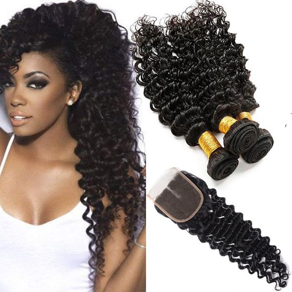 brazilian virgin hair deep wave bundles with 4x4 lace closure baby hair 4 pieces/lot deep curly human hair wefts with closure, Black;brown
brazilian virgin hair deep wave bundles with 4x4 lace closure baby hair 4 pieces/lot deep curly human hair wefts with closure, Black;brown