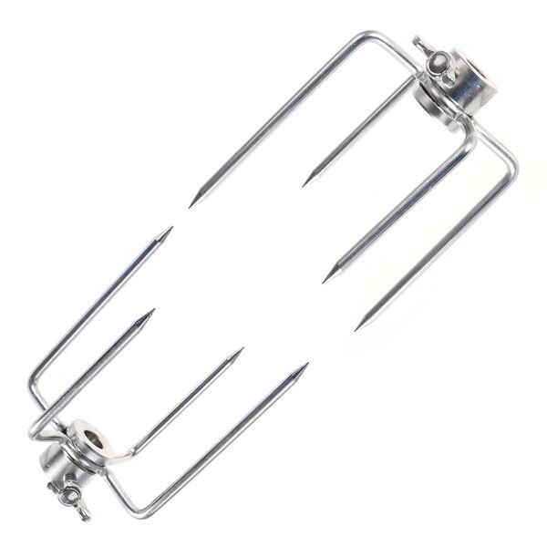 2 pcs stainless steel rotisserie forks kit grill replacement with square spit rods
2 pcs stainless steel rotisserie forks kit grill replacement with square spit rods