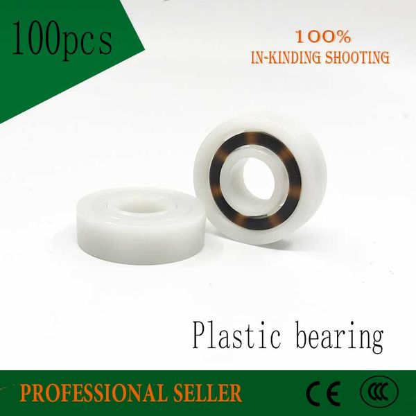 

100pcs 608 ( 8*22*7mm) pom miniature deep groove ball bearings 608pom plastic bearings plastic bearing