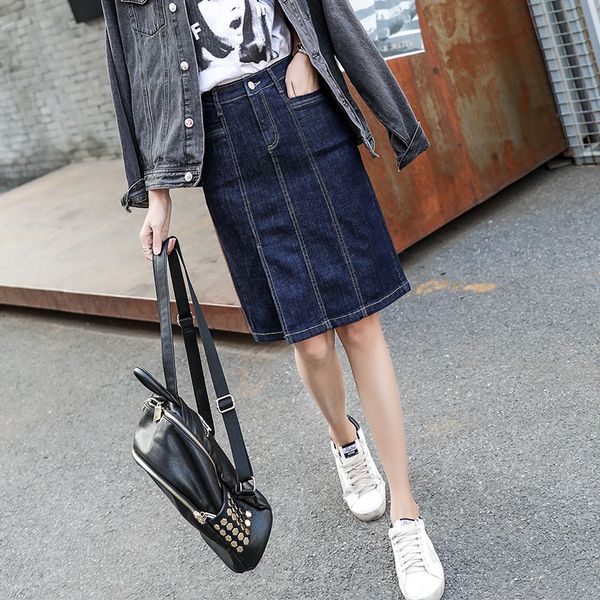 nonis women summer autumn new denim skirt high waist buttons slim office lady elegant pencil skirt short girls jeans, Black
nonis women summer autumn new denim skirt high waist buttons slim office lady elegant pencil skirt short girls jeans, Black