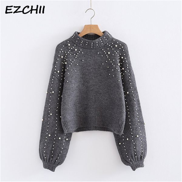 lady's sweater pearl beaded pullover women winter autumn knitted long sleeve casual sweater and pullovers 6q0692 s18100801, White;black
lady's sweater pearl beaded pullover women winter autumn knitted long sleeve casual sweater and pullovers 6q0692 s18100801, White;black
