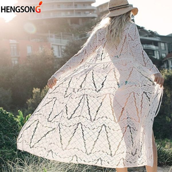 women casual lace kimono cardigan ladies 2018 summer long crochet chiffon kimono preto loose blouse lace hollow out black, White 
women casual lace kimono cardigan ladies 2018 summer long crochet chiffon kimono preto loose blouse lace hollow out black, White