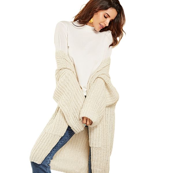 winter mohair long cardigan sweater pure sweater coat a8701, Black