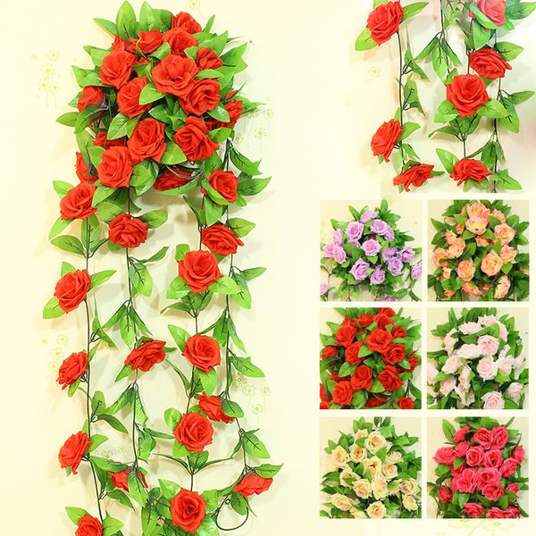 wall mounted 250*9 cm silk flower long artificial flower rose vine rattan for valentine's day home garden l wedding decoration
wall mounted 250*9 cm silk flower long artificial flower rose vine rattan for valentine's day home garden l wedding decoration