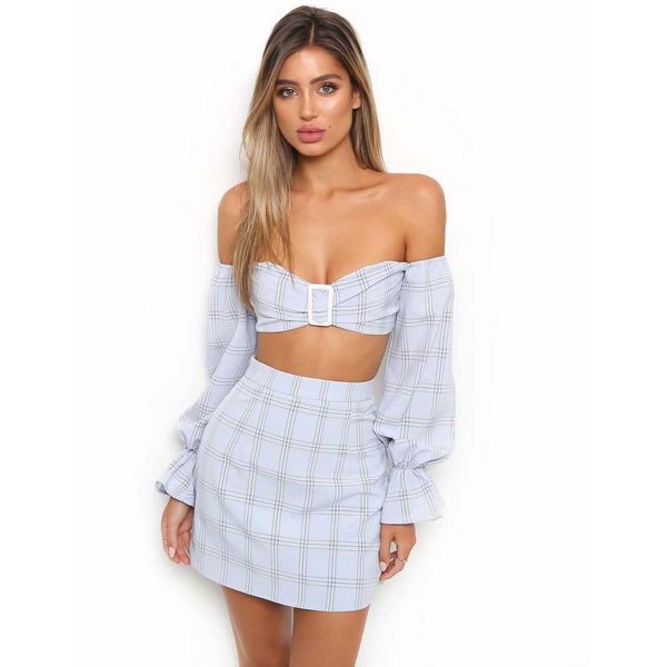2018 luxury fashion two piece dress set back out dresses horn long sleeve crop with short skirt, White
2018 luxury fashion two piece dress set back out dresses horn long sleeve crop with short skirt, White