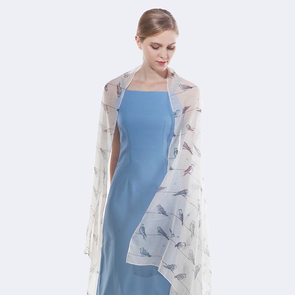200*100cm Women Chiffon Silk Scarf Fashion Print Bird Polyester Scarves Female Cotton Cachecol Summer Shawl Volie
200*100cm Women Chiffon Silk Scarf Fashion Print Bird Polyester Scarves Female Cotton Cachecol Summer Shawl Volie