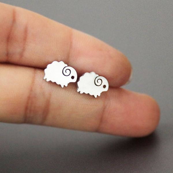 everfast 10pairs/lot cute little lamb stainless steel earrings studs earring minimalistic fawn fashion ear jewelry for women girls kids t105, Golden;silver
everfast 10pairs/lot cute little lamb stainless steel earrings studs earring minimalistic fawn fashion ear jewelry for women girls kids t105, Golden;silver