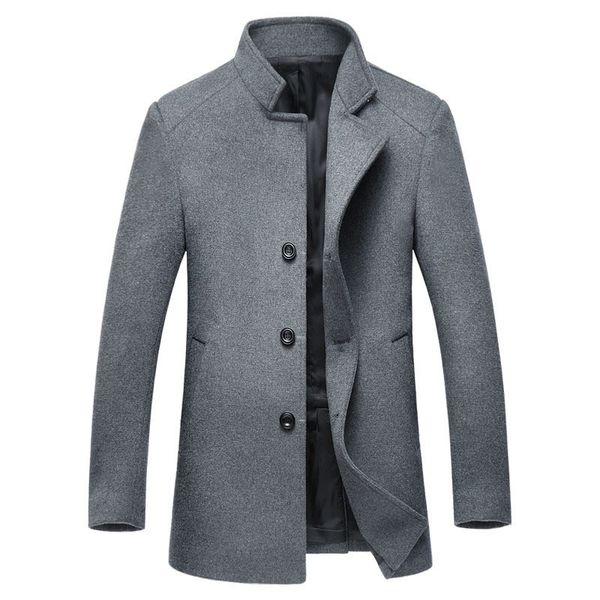 2018 new men's overcoat winter trench coat slim coat men's overcoat gray mandarin collar wool windbreaker, Black
2018 new men's overcoat winter trench coat slim coat men's overcoat gray mandarin collar wool windbreaker, Black