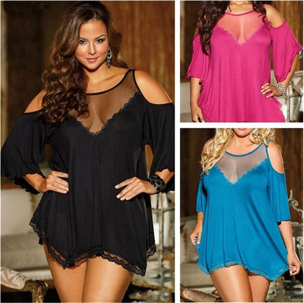 3 colors plus size xxxxl sleepwear fashion household women lingerie net yarn pajamas for women t3i0334, Blue;gray
3 colors plus size xxxxl sleepwear fashion household women lingerie net yarn pajamas for women t3i0334, Blue;gray