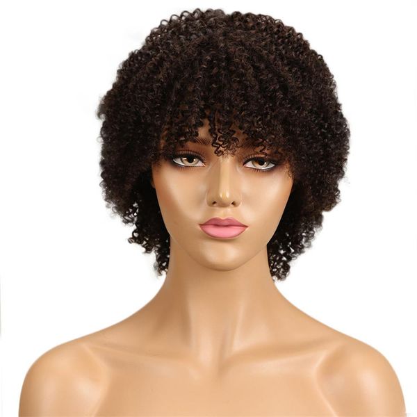 afro kinky curly hair short human hair capless wigs 2#color virgin hair bob short wigs for black women, Black;brown
afro kinky curly hair short human hair capless wigs 2#color virgin hair bob short wigs for black women, Black;brown