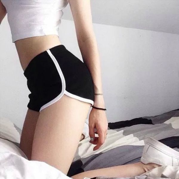 summer women fashion leisure shorts elastic waist womens shorts fitness female casual cotton short pants wholesale, White;black 
summer women fashion leisure shorts elastic waist womens shorts fitness female casual cotton short pants wholesale, White;black