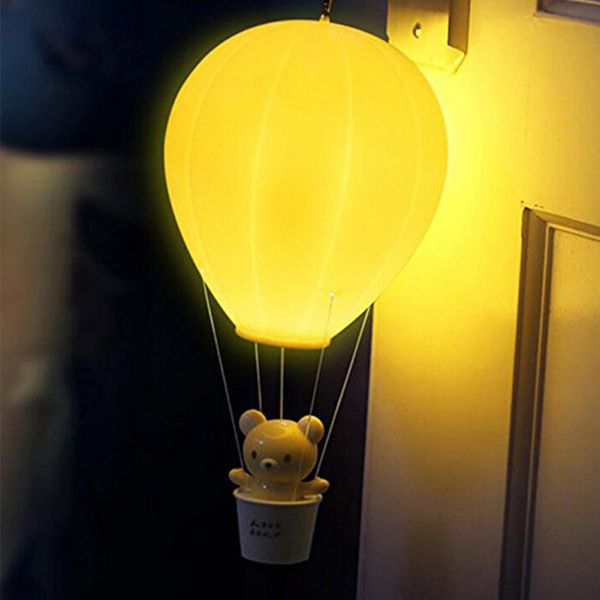 

dimmable air balloon led night light children baby nursery lamp with touch switch/remote control usb rechargeable wall lamp