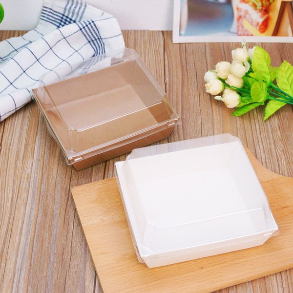 sandwich box salad dessert cake packaging boxes with transparent plastic lids kraft cardboard paper gift box
sandwich box salad dessert cake packaging boxes with transparent plastic lids kraft cardboard paper gift box