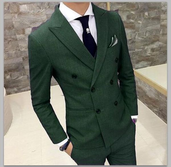 custom made green men suit for wedding double breasted handsome mens wedding suit groom tuxedos slim fit male blazer 2 piece jacket+pants, Black;gray
custom made green men suit for wedding double breasted handsome mens wedding suit groom tuxedos slim fit male blazer 2 piece jacket+pants, Black;gray