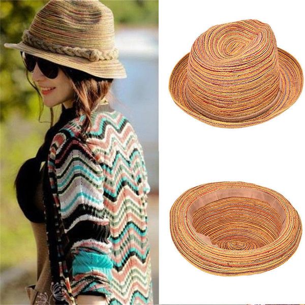 1pc fashion colorful sombreros women straw sun hat summer beach hat jazz gifts for women wholesale sale, Blue;gray
1pc fashion colorful sombreros women straw sun hat summer beach hat jazz gifts for women wholesale sale, Blue;gray