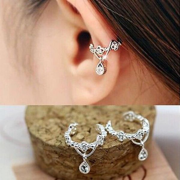 10pc elegant women crystal rhinestone water drop pendant ear cuff wrap clip cartilage earrings silver gold faux piercing jewelry accessories
10pc elegant women crystal rhinestone water drop pendant ear cuff wrap clip cartilage earrings silver gold faux piercing jewelry accessories