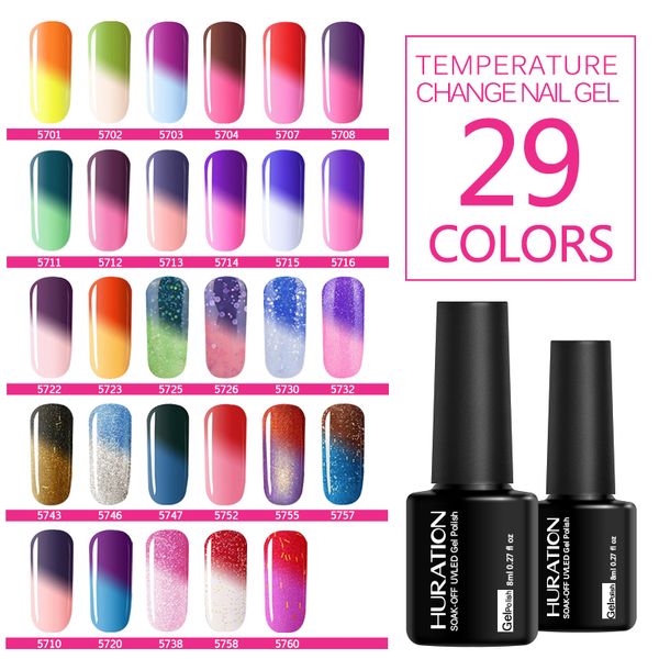 huration nail gel polish temperature chameleon 29 color led uv lamp semi permanent 8ml nail art manicure gel lacquer varnish, Red;pink
huration nail gel polish temperature chameleon 29 color led uv lamp semi permanent 8ml nail art manicure gel lacquer varnish, Red;pink