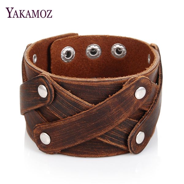 new 3 row clasps men jewelry charms genuine leather bracelet men vintage wide cuff bracelet & bangles fashion punk accessory, White
new 3 row clasps men jewelry charms genuine leather bracelet men vintage wide cuff bracelet & bangles fashion punk accessory, White