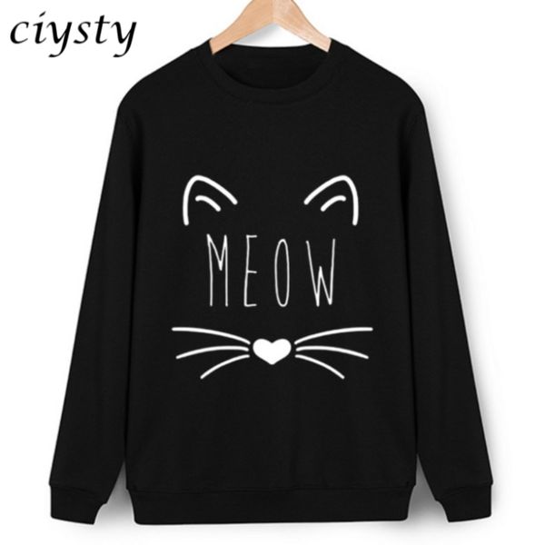 2017 fashion cute meow print women hoodies sweatshirts winter thicker long sleeve sweatshirt casual pullover female sweatshirt, Black
2017 fashion cute meow print women hoodies sweatshirts winter thicker long sleeve sweatshirt casual pullover female sweatshirt, Black