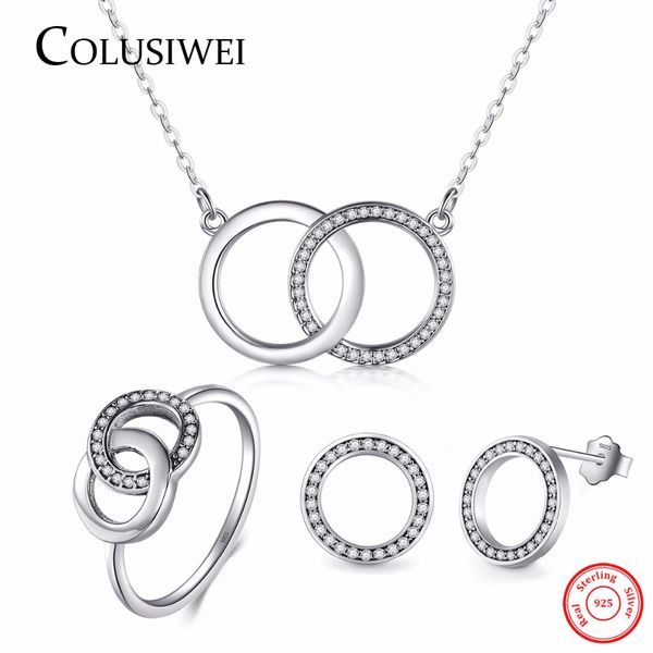 colusiwei real 925 sterling silver simple round sets vintage fashion ring fine pendant necklace for women party jewelry
colusiwei real 925 sterling silver simple round sets vintage fashion ring fine pendant necklace for women party jewelry