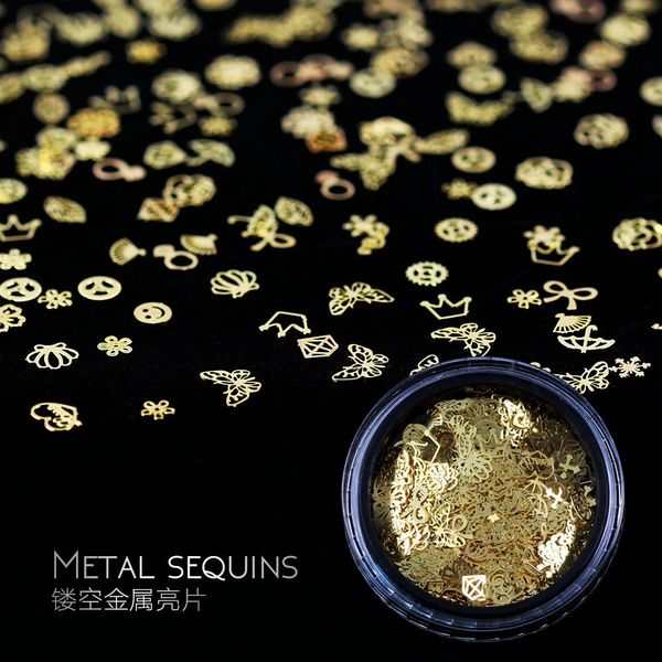 400pcs/box hollow metal studs rivets smile cross diamond crown nail glitter sequins diy nail 3d mixed glitter, Silver;gold
400pcs/box hollow metal studs rivets smile cross diamond crown nail glitter sequins diy nail 3d mixed glitter, Silver;gold