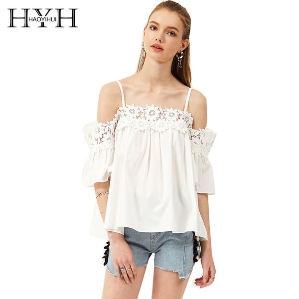 hyh haoyihui women off shoulder floral lace patchwork solid white blouse spaghetti strap half sleeve preppy cami shirt
hyh haoyihui women off shoulder floral lace patchwork solid white blouse spaghetti strap half sleeve preppy cami shirt