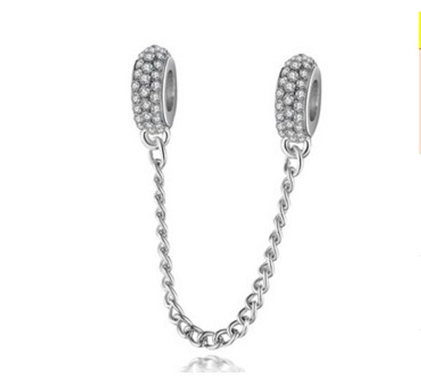 2017 fit sterling silver bracelet anti dropping safety chain crystal european ser clip lock charm fits pandora bracelet jewelry findings, Black
2017 fit sterling silver bracelet anti dropping safety chain crystal european ser clip lock charm fits pandora bracelet jewelry findings, Black