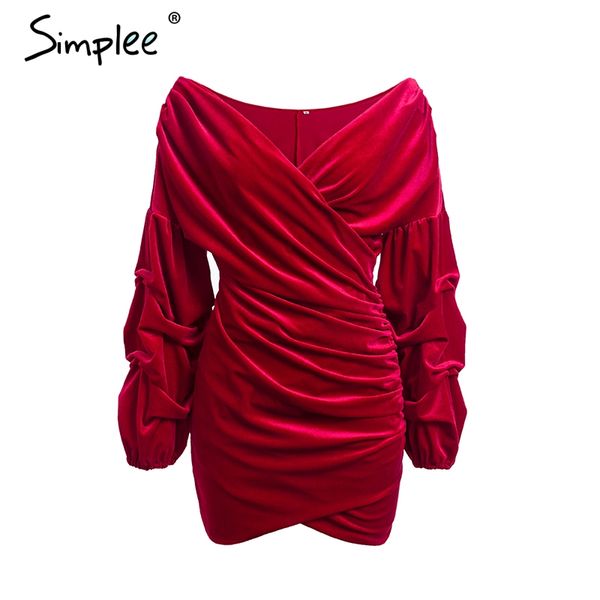 simplee off shoulder cross velvet women dress plus size vintage puff sleeve mini dress elegant blue autumn winter dresses, Black;gray
simplee off shoulder cross velvet women dress plus size vintage puff sleeve mini dress elegant blue autumn winter dresses, Black;gray